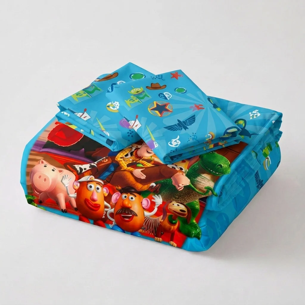 Cubrelecho Acolchado Disney Core Toy Story Celeste Estampados Animados-5