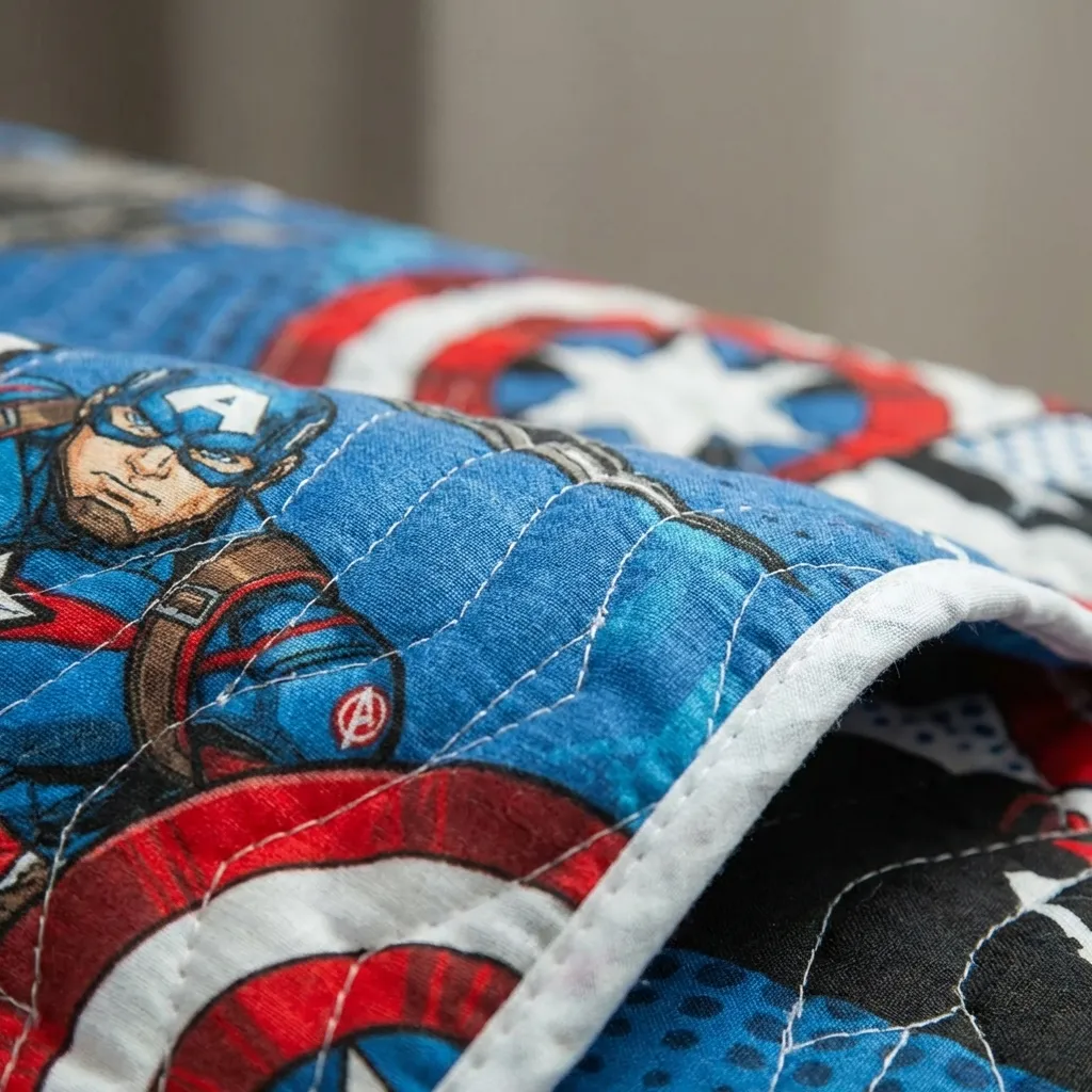 CUBRELECHO PRENSADO CAMA SEMIDOBLE  MARVEL  AVENGERS-4