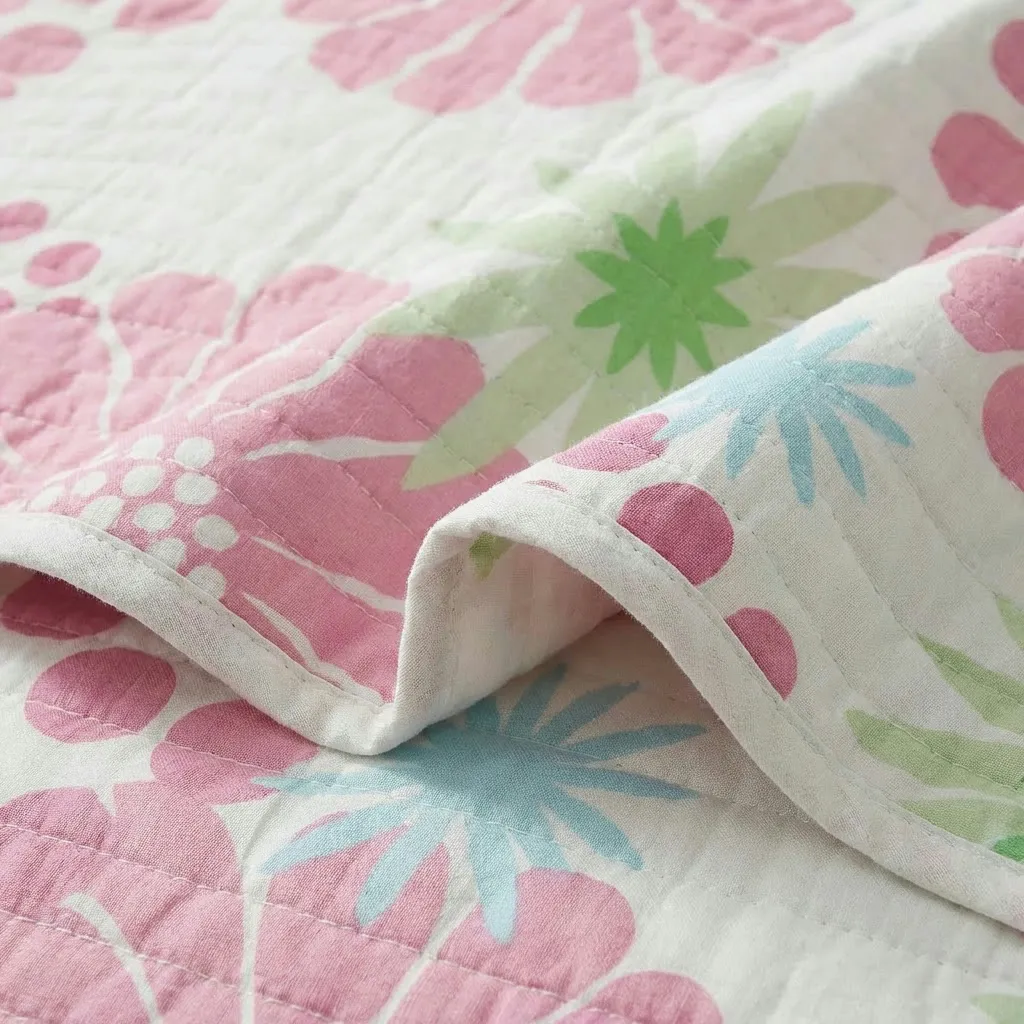 Cubrelecho Estampado Prensado Doble Faz Bubble Form Azul-4