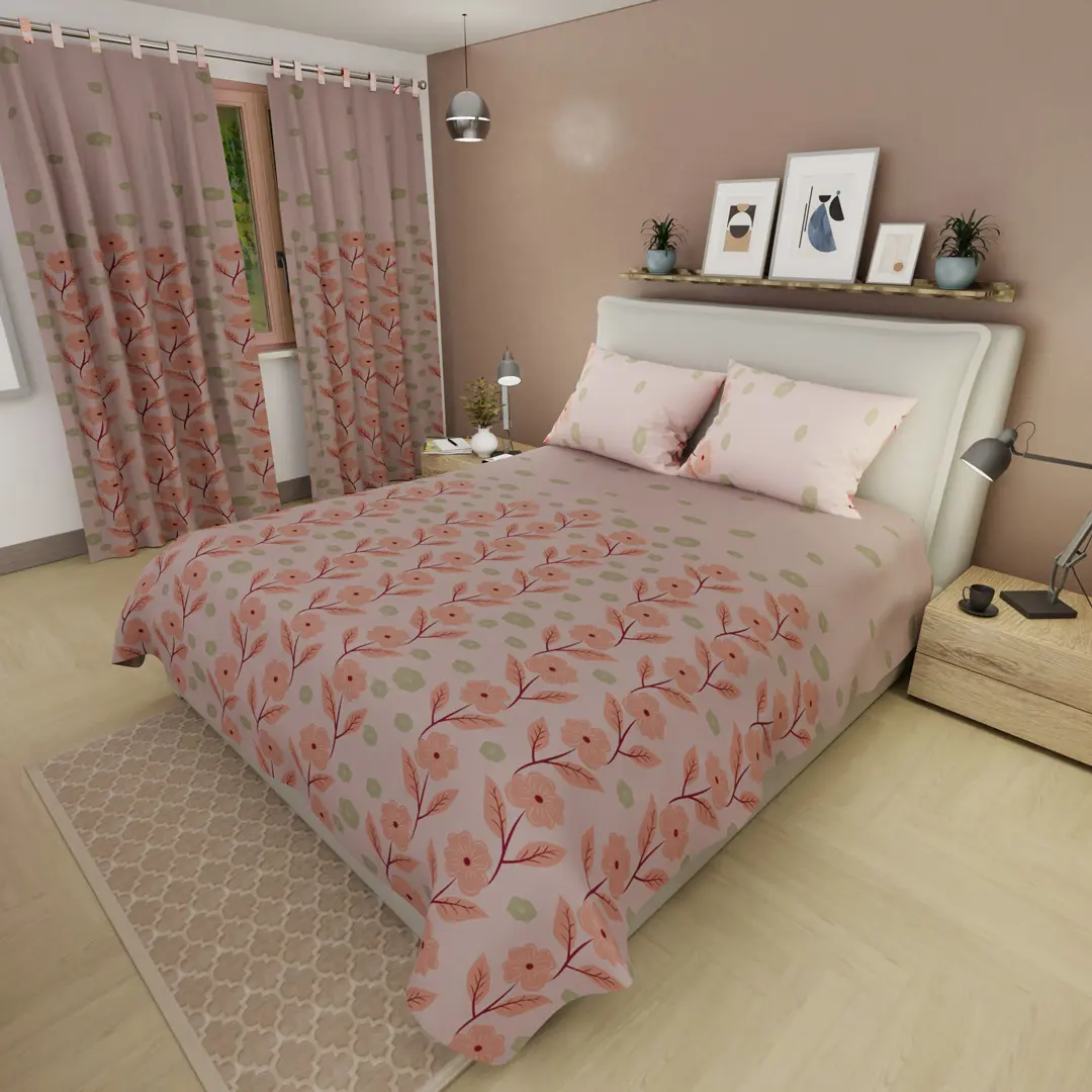 Juego De Sábanas Con Cortinas Dulce Primavera