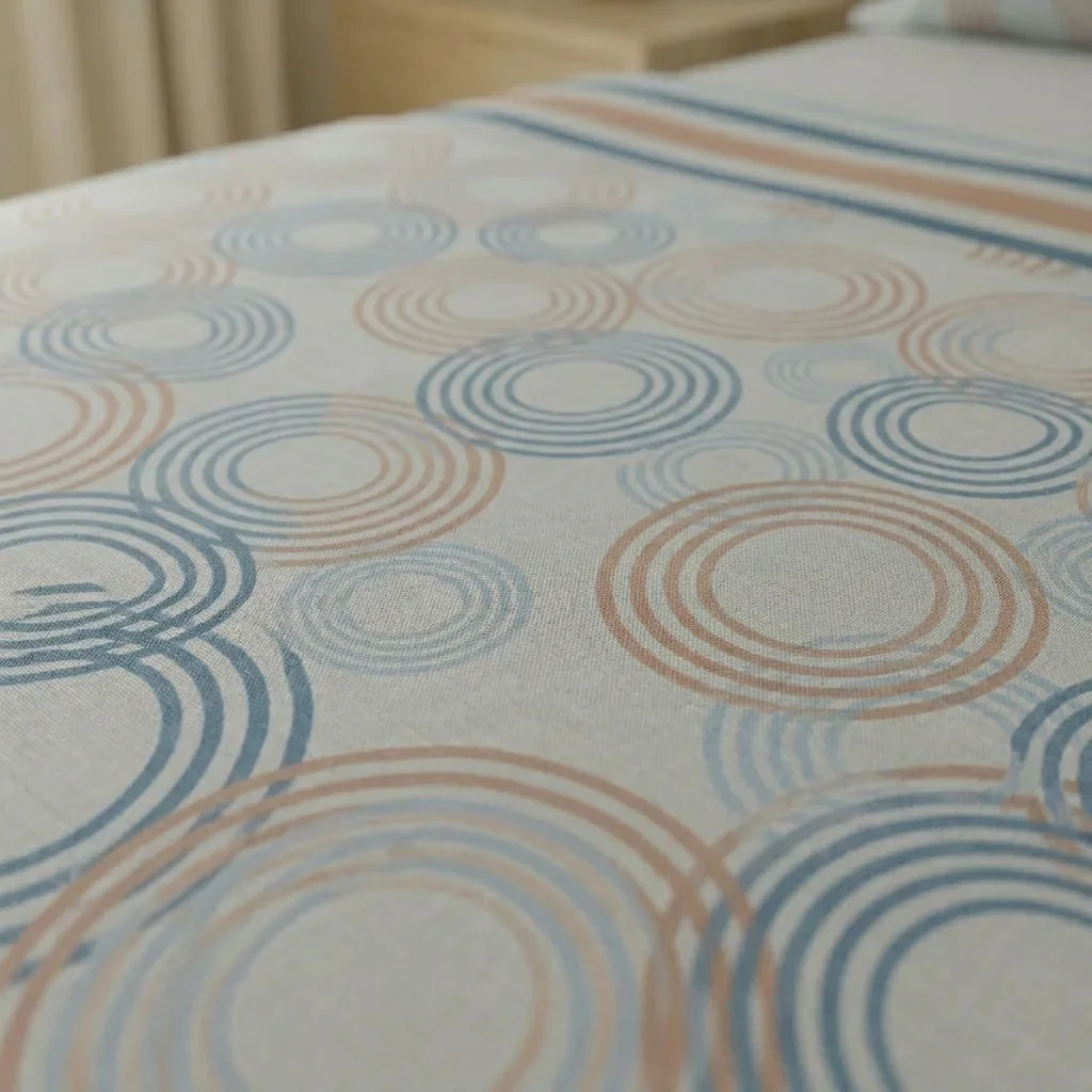 Juego de Sábanas Microfibra Suavizada Ripple Mint Azul-4