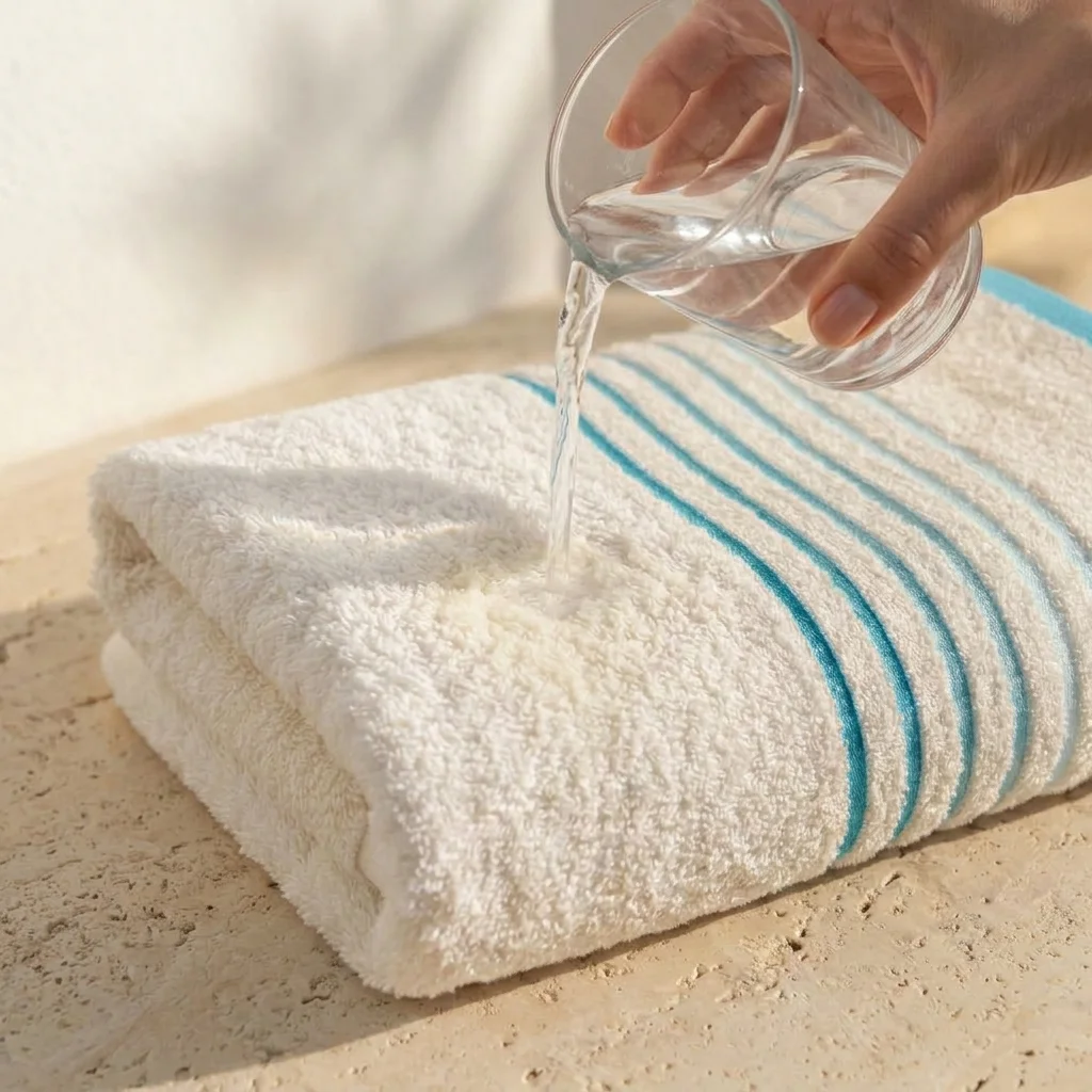 Toalla Mediterráneo Beige Con Linea Azul 550 Gr-3