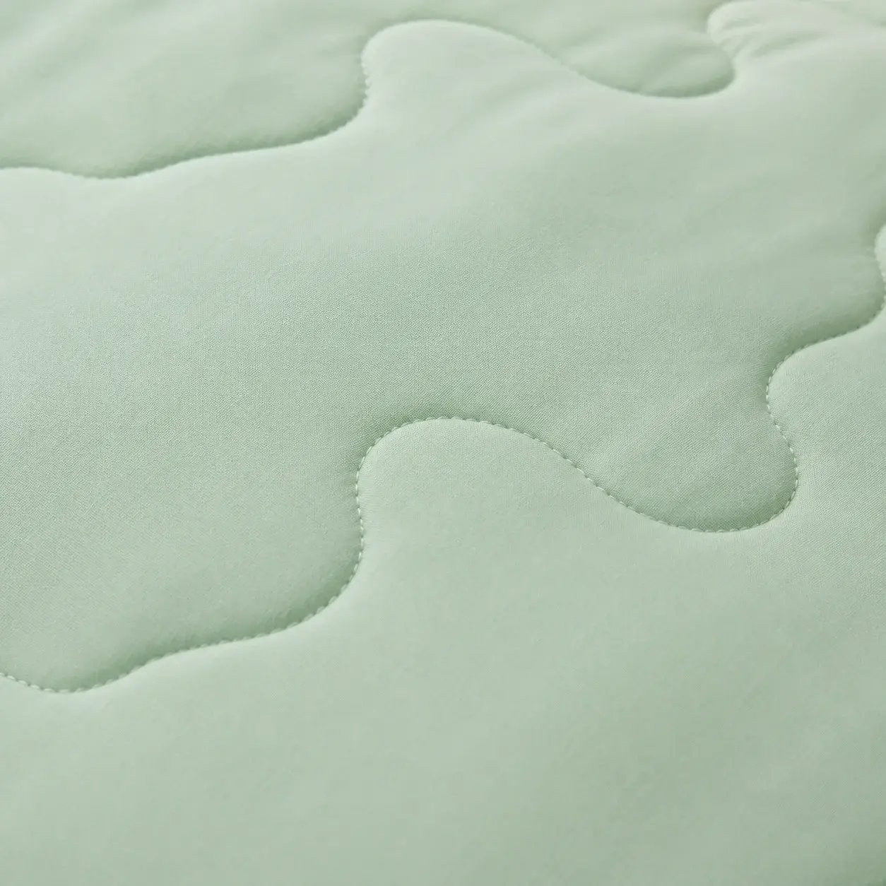 Cubrelecho Acolchado Cotton Sense Solo Fondo Verde - Azul-4
