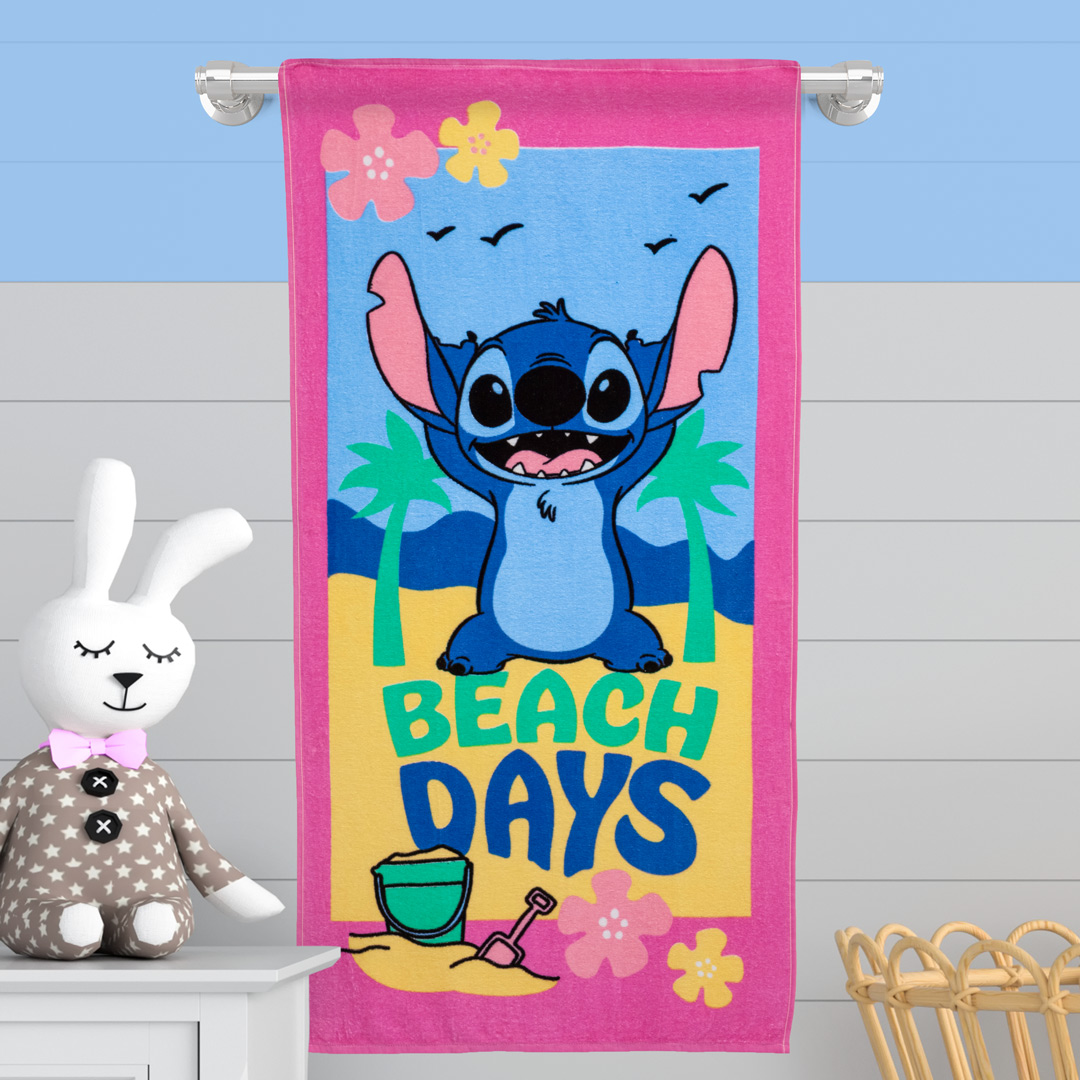 Toalla Infantil 320 Gramos Stitch Beach Days
