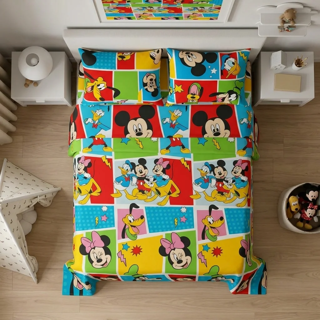 JUEGO DE SÁBANAS DISNEY PLUS MICKEY Y SUS AMIGOS-2