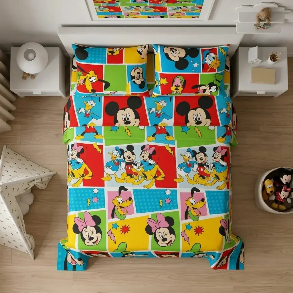 JUEGO DE SÁBANAS DISNEY PLUS MICKEY Y SUS AMIGOS-2