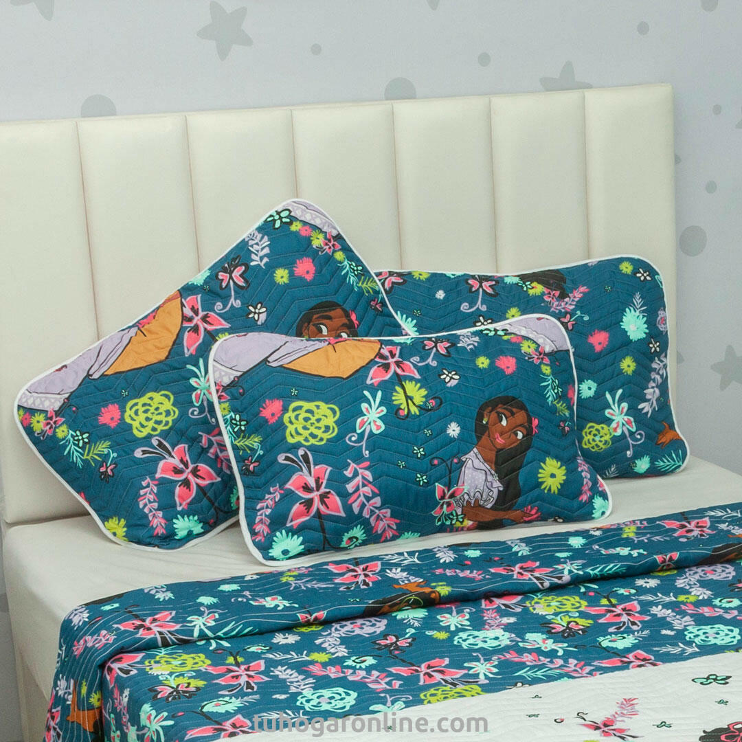 Cubrelecho Prensado Cama Sencilla Disney Encanto Sisters Blanco Estampados Animados-2