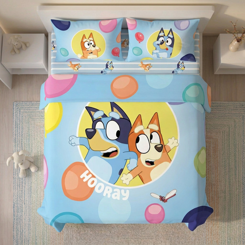 Juego de Sábanas Bluey Bingo-5