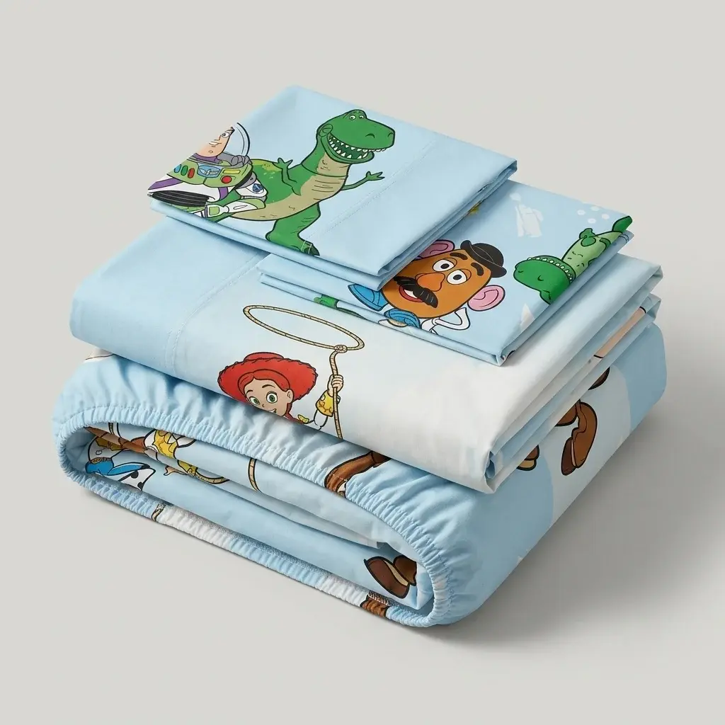 Juegos De Sábanas Disney Toy Story Celeste Estampados Animados-5